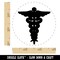 Staff of Hermes Silhouette Caduceus Medical Symbol Rubber Stamp for Stamping Crafting Planners